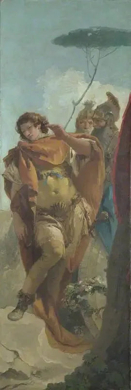 Rinaldo verwandelt sich in Scham des Magischen Schildes - Giovanni Battista Tiepolo