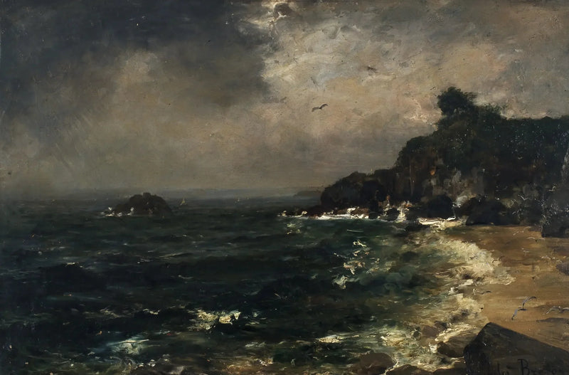 Küste unter dem Sturm - Marine - Jules Breton