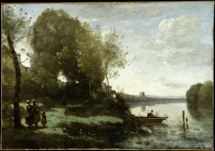 Fluss mit einer Fernsicht - Jean-Baptiste Camille Corot