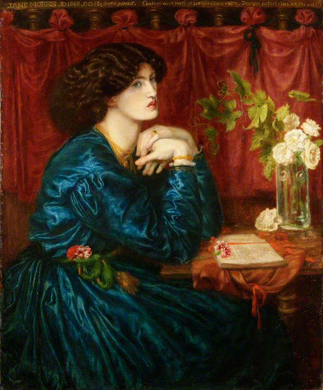 Seidenkleid in Blau (Jane Morris) - Dante Gabriel Rossetti