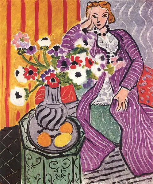 Violette Robe und Anemonen - Henri Matisse
