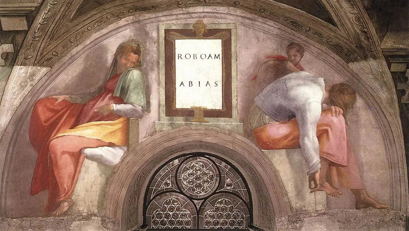 Roboam und Abia - Michelangelo