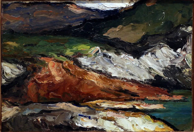 Felsen am Meer (l'Estaque?) - Paul Cézanne