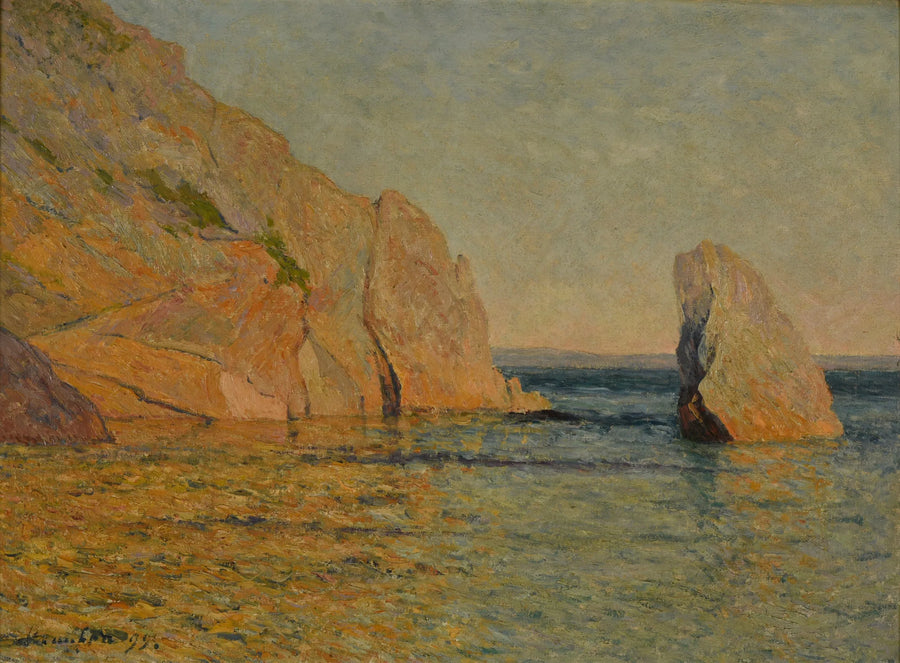 Sonnenuntergangsfelsen - Maxime Maufra