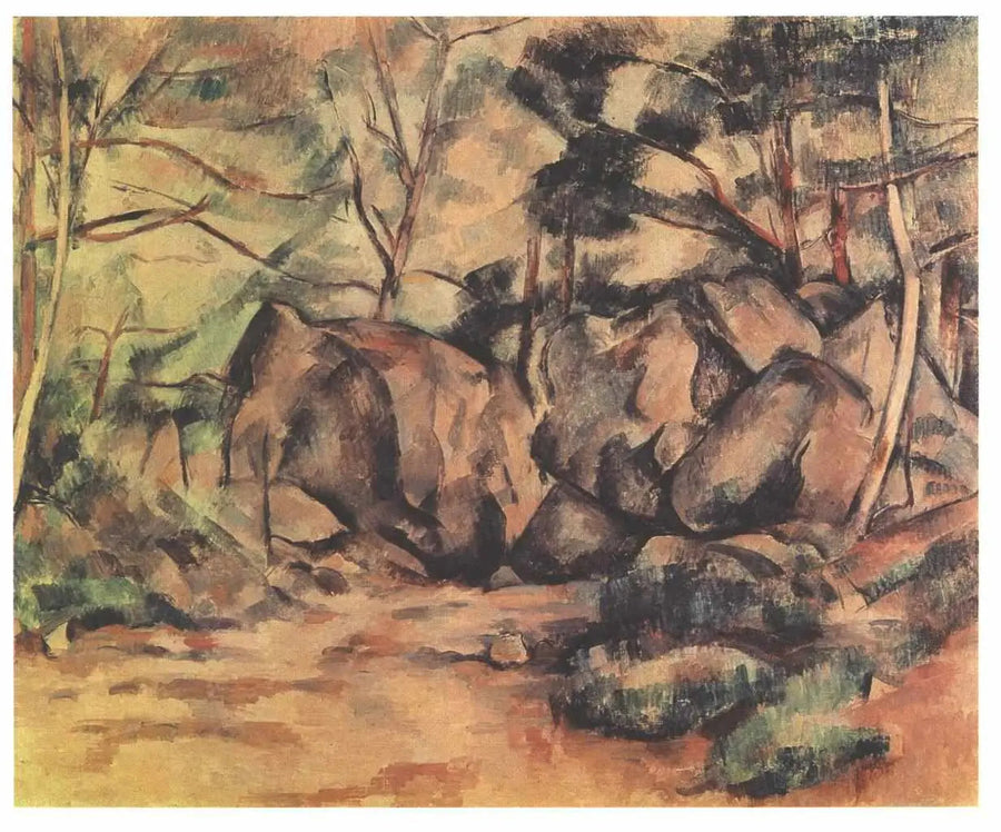Felsen im Wald - Paul Cézanne