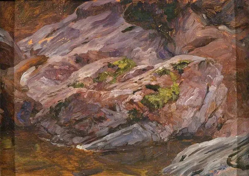 Rosarote Granitfelsen, Findhorn-Fluss - Frederic Leighton