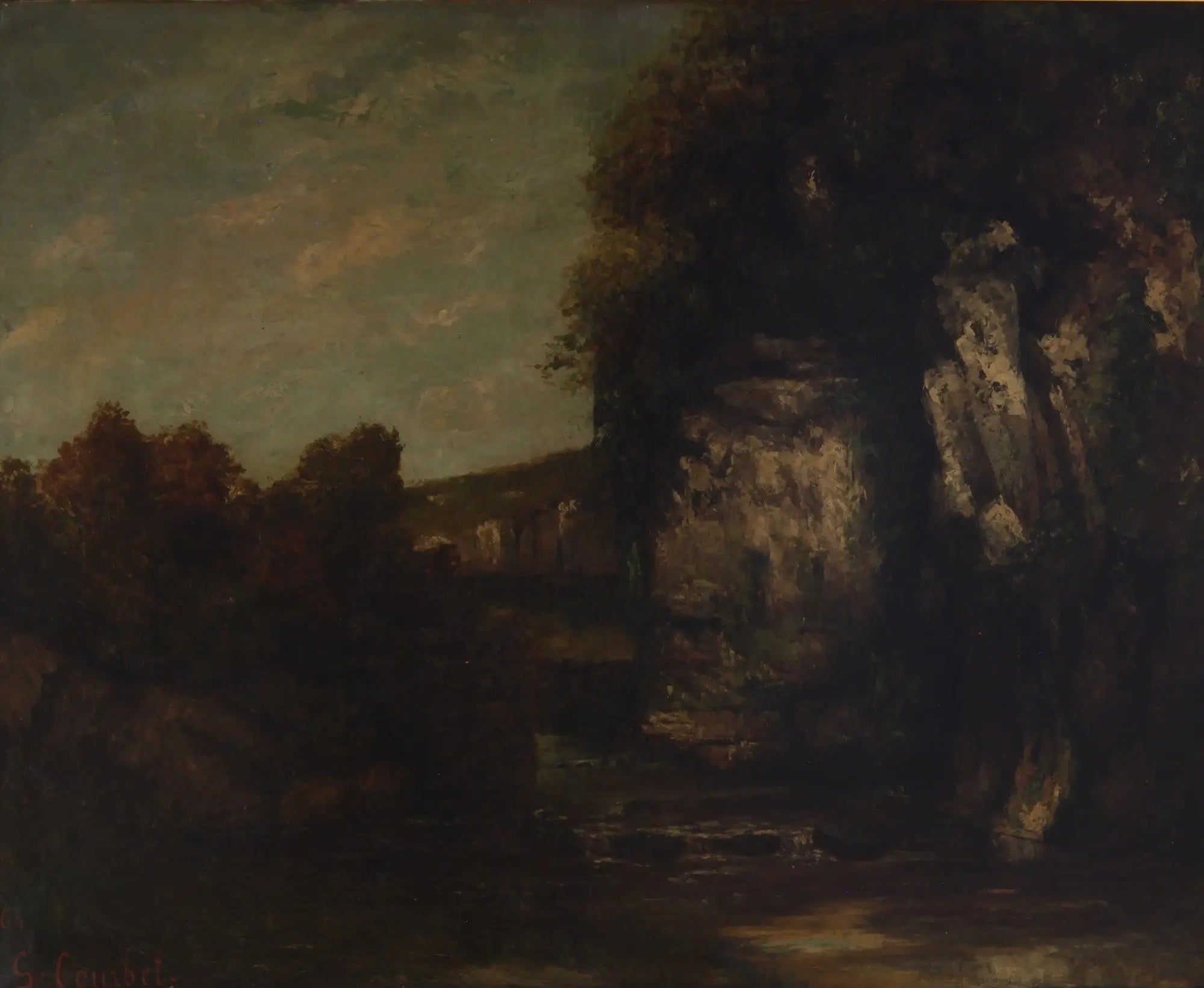 Rochers - Gustave Courbet image 1 reproduction d’œuvre d’art à l’huile
