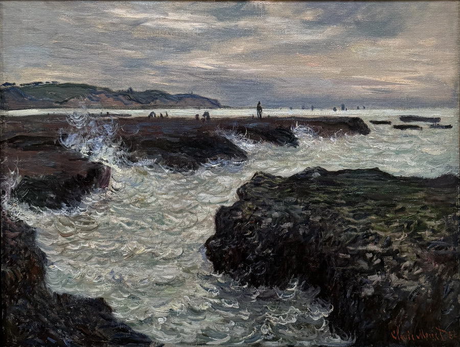 Die Felsen bei Pourville, Ebbe. - Claude Monet