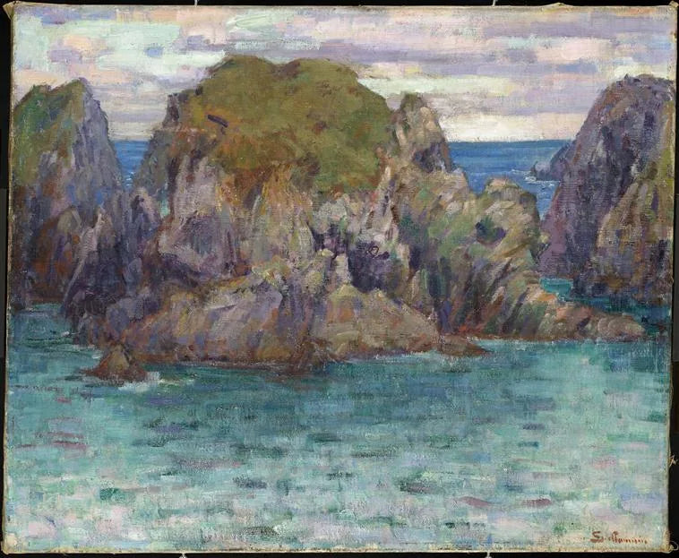 Felsen an der bretonischen Küste; Goulphar, Belle-Île - Armand Guillaumin