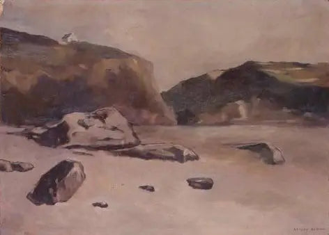 Felsen am Strand - Odilon Redon