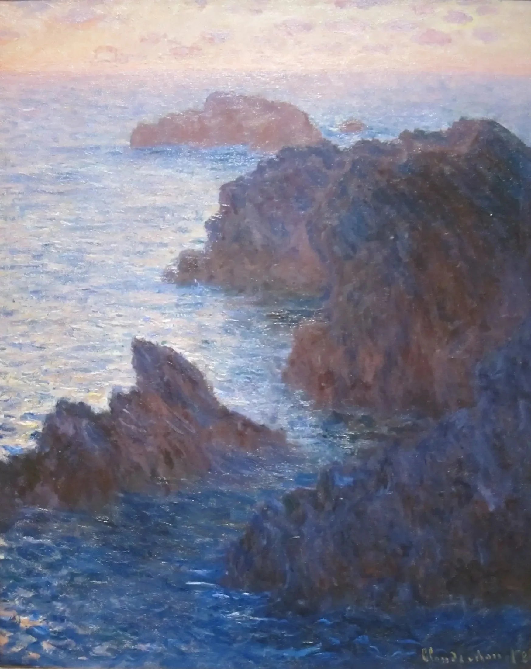 Roches à Belle-Île, Port-Domois - Claude Monet image 1 reproduction réalisée par Alpha Reproduction