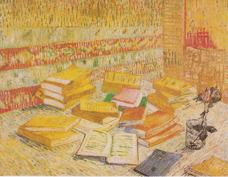 Stillleben mit französischen Romanen und einer Rose in einem Glas - Vincent van Gogh