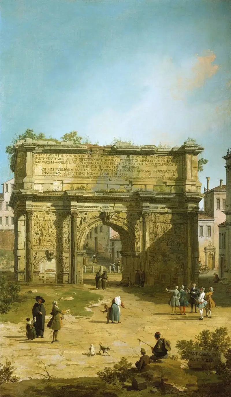 Rom : Der Septimius-Severus-Bogen - Canaletto