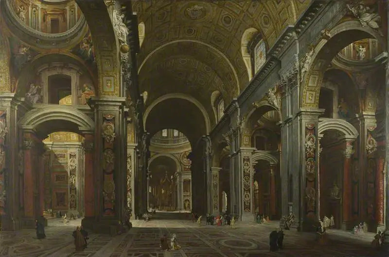 Rom: Das Innere des Petersdoms - Giovanni Paolo Panini