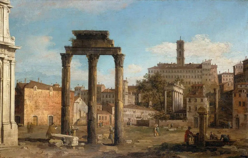 Rom: Ruinen des Forums, in Richtung des Kapitols - Canaletto