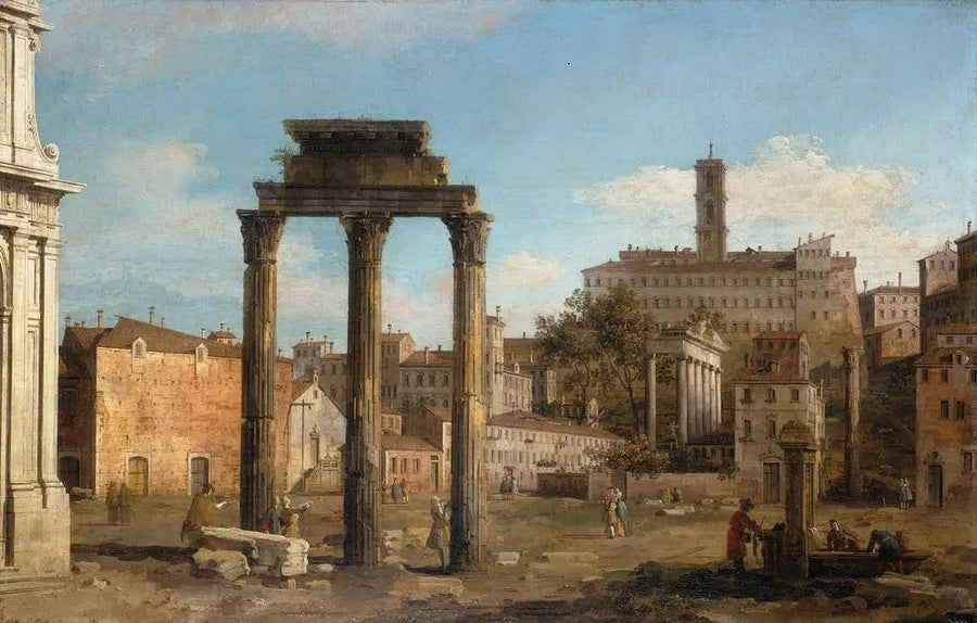 Rom: Ruinen des Forums, in Richtung des Kapitols - Canaletto
