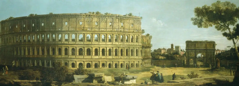 Rom: Blick auf das Kolosseum und den Konstantinsbogen