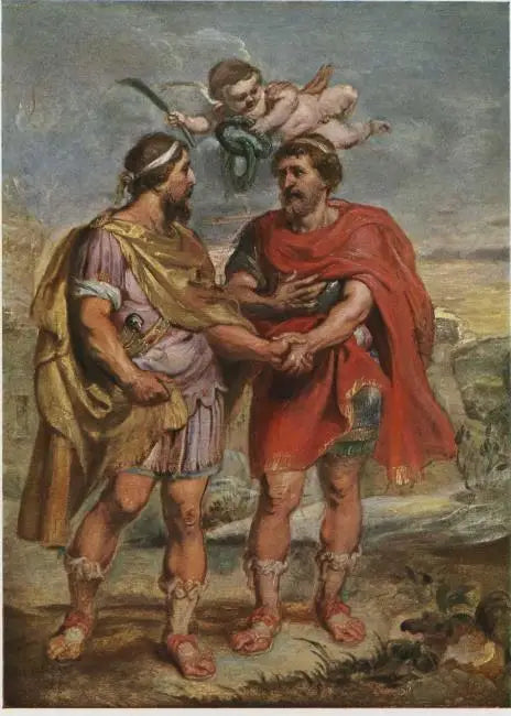 Romulus und Titus Tatius - Peter Paul Rubens