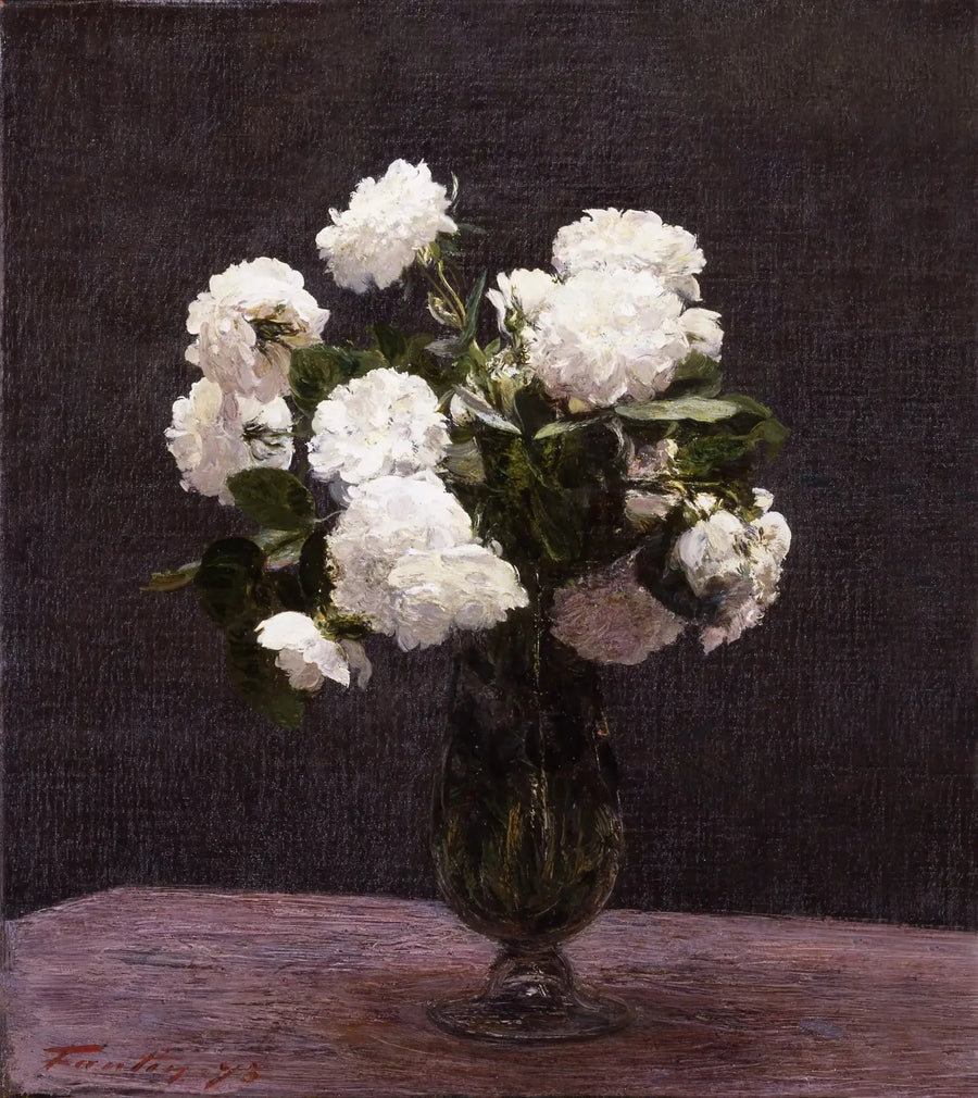 Weiße Rosen - Henri Fantin-Latour