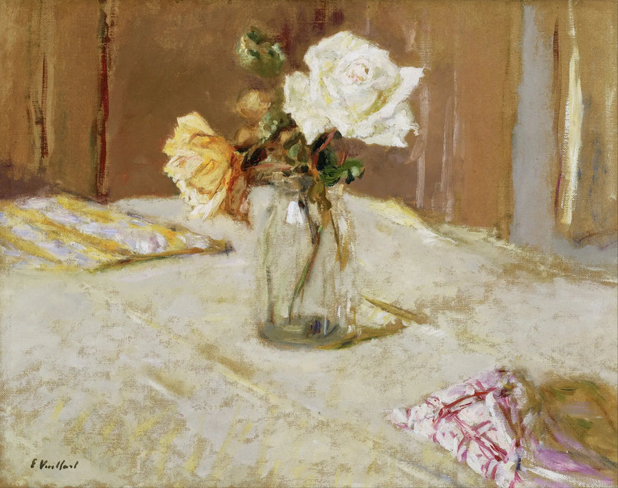 Rosen in einer Glasvase - Édouard Vuillard