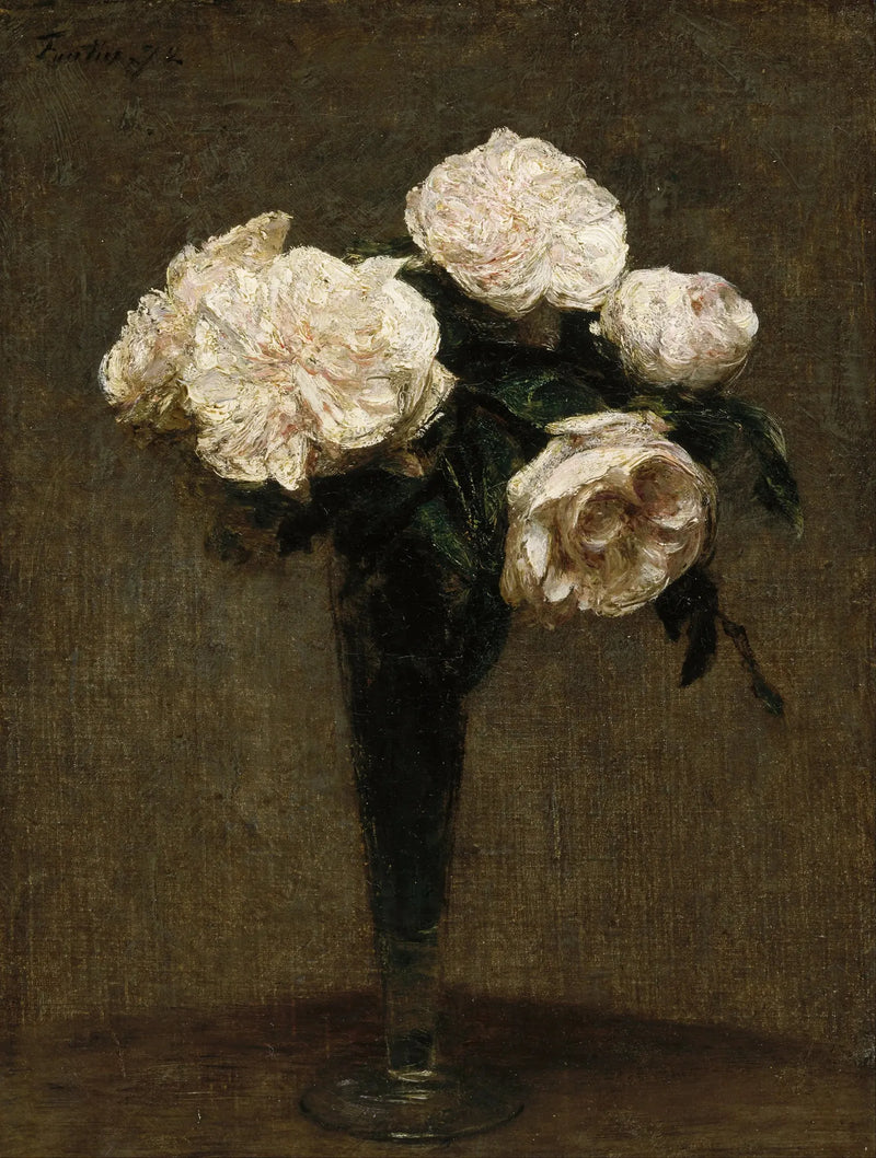Rosen in einer Vase - Henri Fantin-Latour