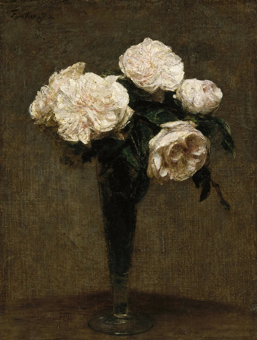 Rosen in einer Vase - Henri Fantin-Latour