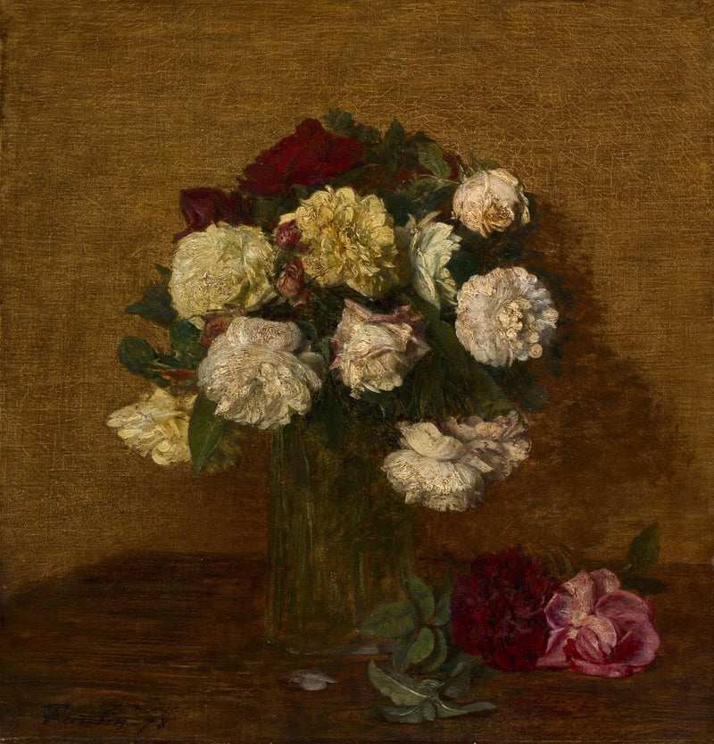 Rosen in einer Vase - Henri Fantin-Latour