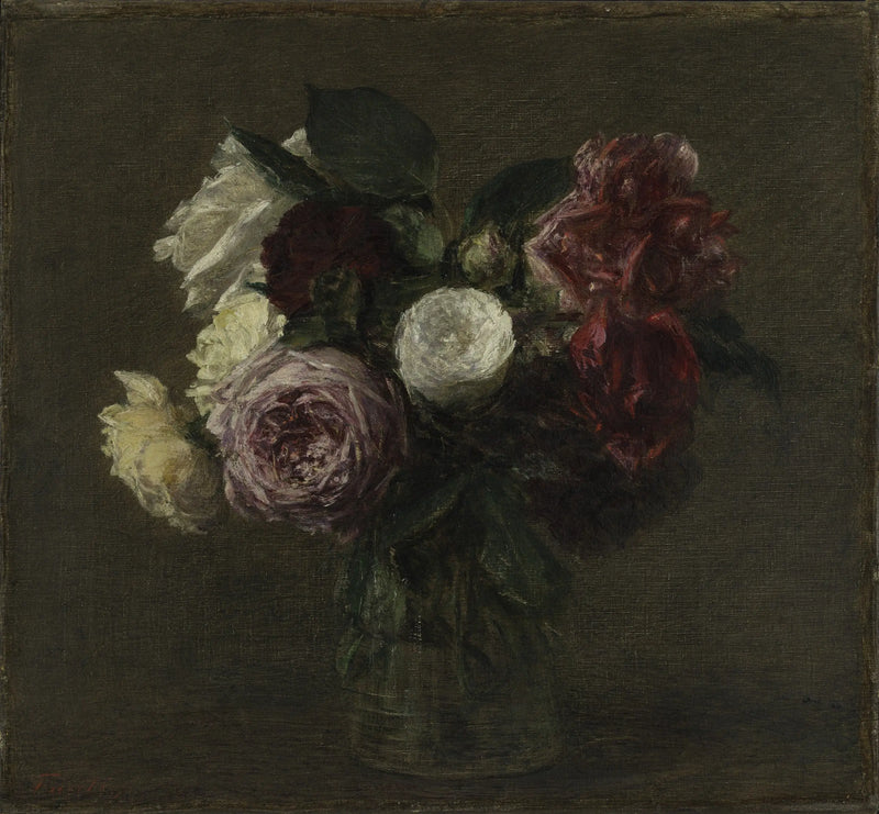 Rosen in einer Vase - Henri Fantin-Latour