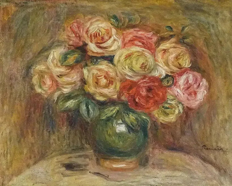Rosen in einer Vase - Pierre-Auguste Renoir