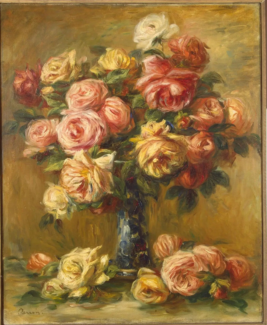 Rosen in einer Vase - Pierre-Auguste Renoir