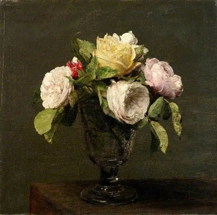 Rosen in einem Stielglas - Henri Fantin-Latour