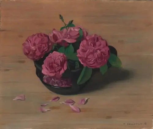 Rosen und schwarze Schale - Félix Vallotton