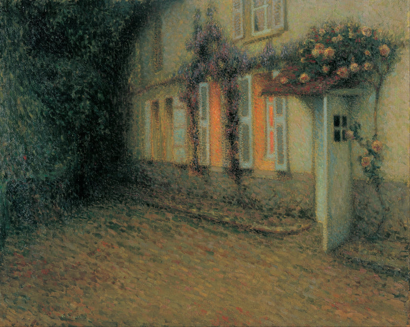 Rosen und Glyzinen am Haus - Henri Le Sidaner
