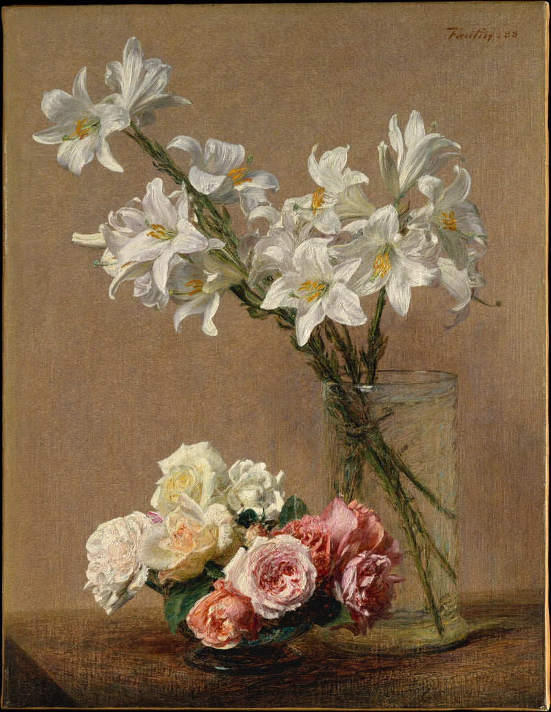 Rosen und Lilien - Henri Fantin-Latour