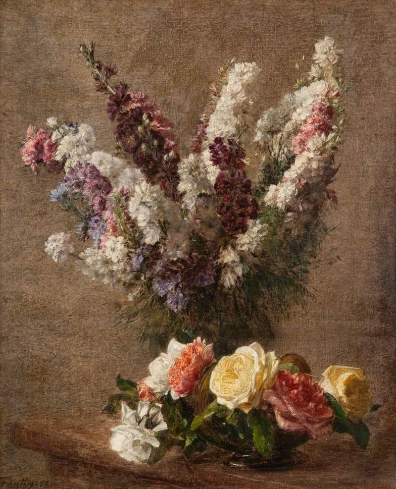 Rosen und Leberblümchen - Henri Fantin-Latour