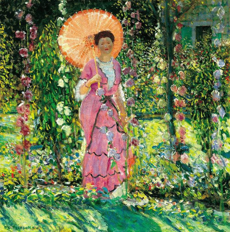 Stockrosen - Frederick Carl Frieseke