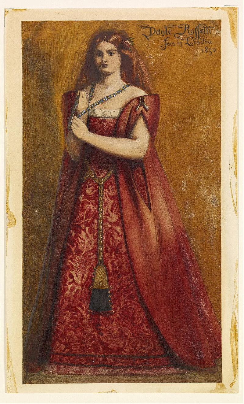 Rosso Vestita [In Rot gekleidet] - Dante Gabriel Rossetti