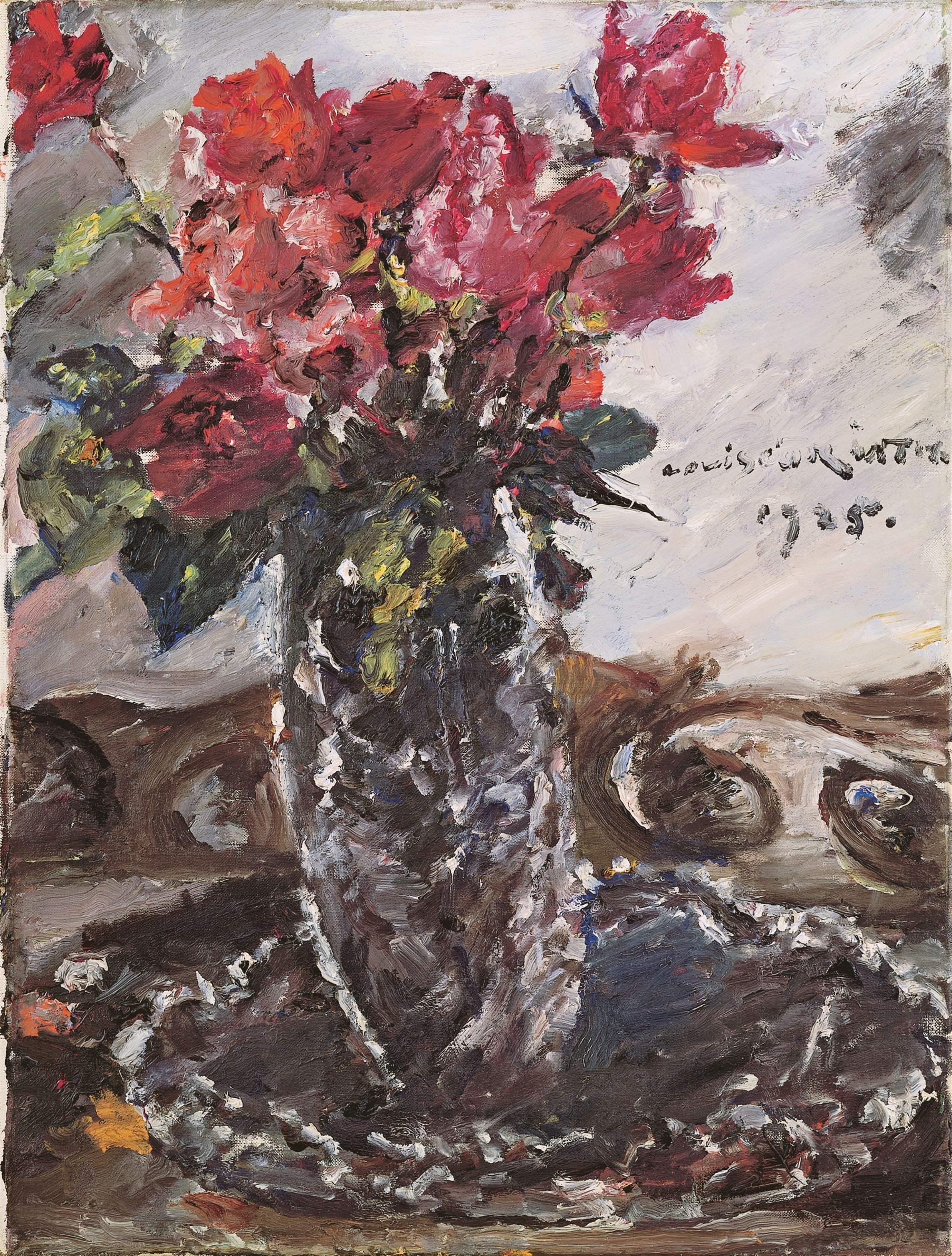 Rote Rosen - Lovis Corinth image 1 reproduction de peinture à l’huile