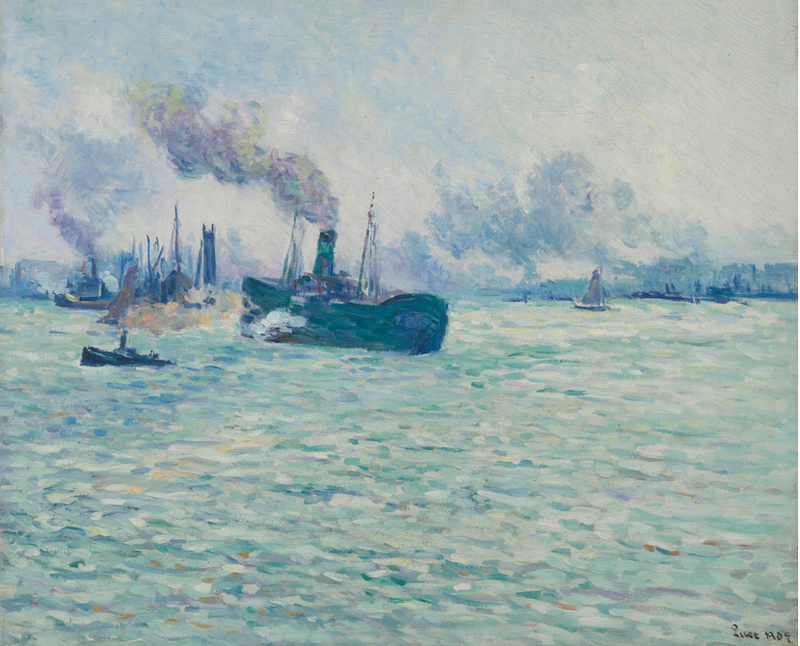 Rotterdam, Hafenansicht - Maximilien Luce