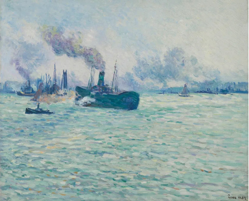 Rotterdam, Hafenansicht - Maximilien Luce