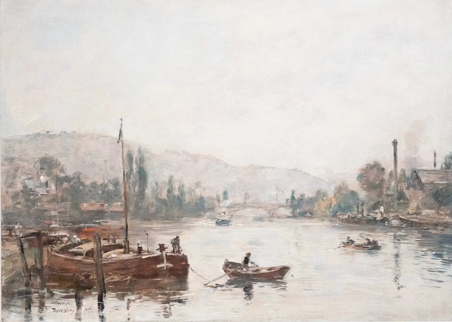 Rouen - Die Küste Sainte-Catherine, Morgennebel - Eugène Boudin