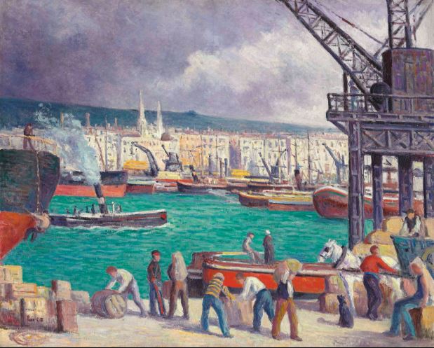 Rouen, der Hafen - Maximilien Luce