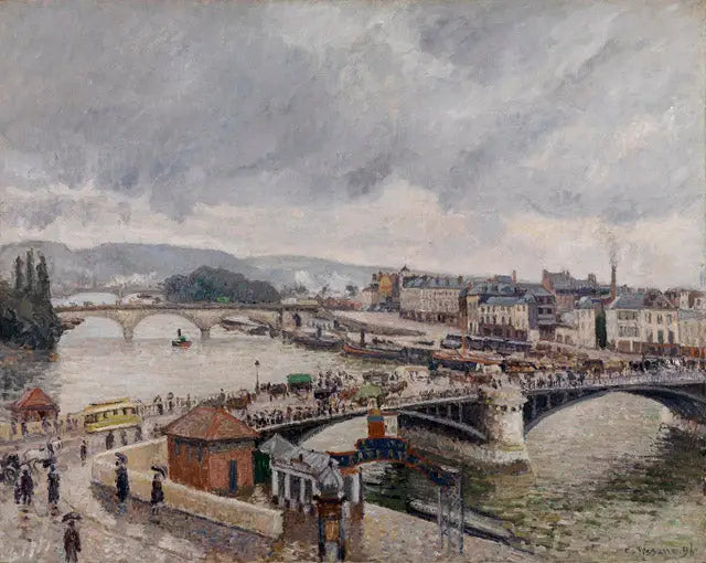 Rouen. Die Brücken Boieldieu und Corneille, Regeneffekt - Camille Pissarro
