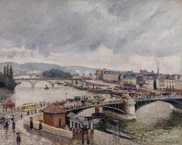 Rouen. Die Brücken Boieldieu und Corneille, Regeneffekt - Camille Pissarro