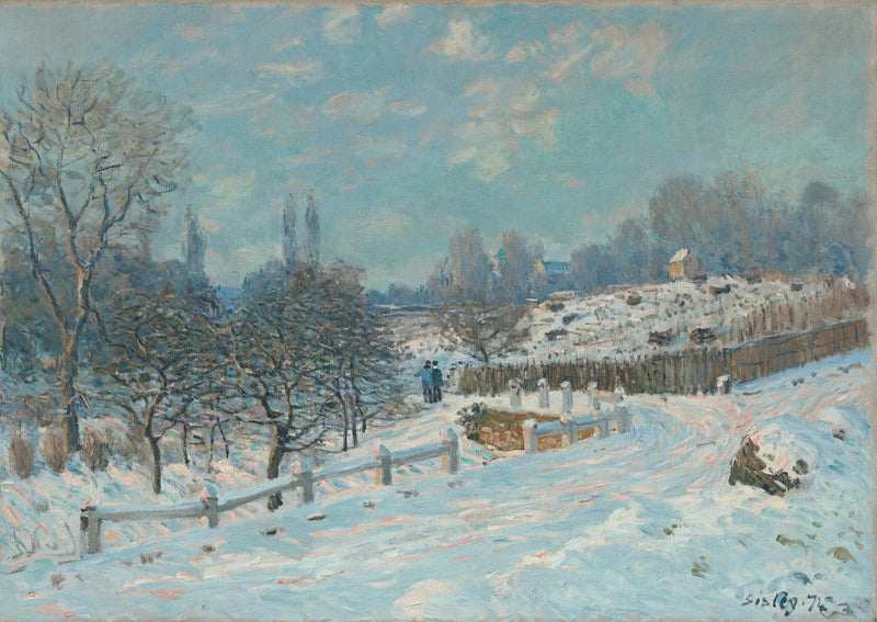 Louveciennes Straße Schneeeffekt - Alfred Sisley