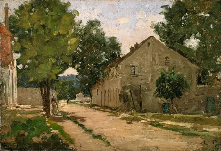 Route de Port-Marly - Camille Pissarro image 1 copie peinte à la main à l’huile