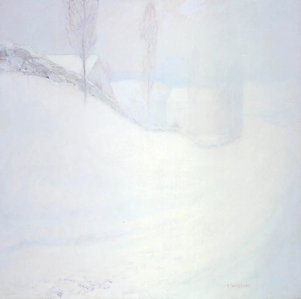 Route de Round Hill - John Henry Twachtman image 1 reproduction de peinture à l’huile