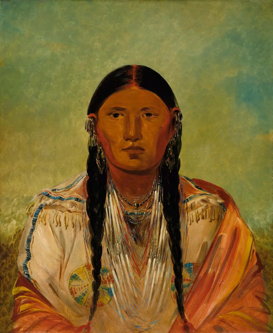 Ru-ton-wee-me, Pigeon sur l'aile - George Catlin image 1 reproduction réalisée par Alpha Reproduction