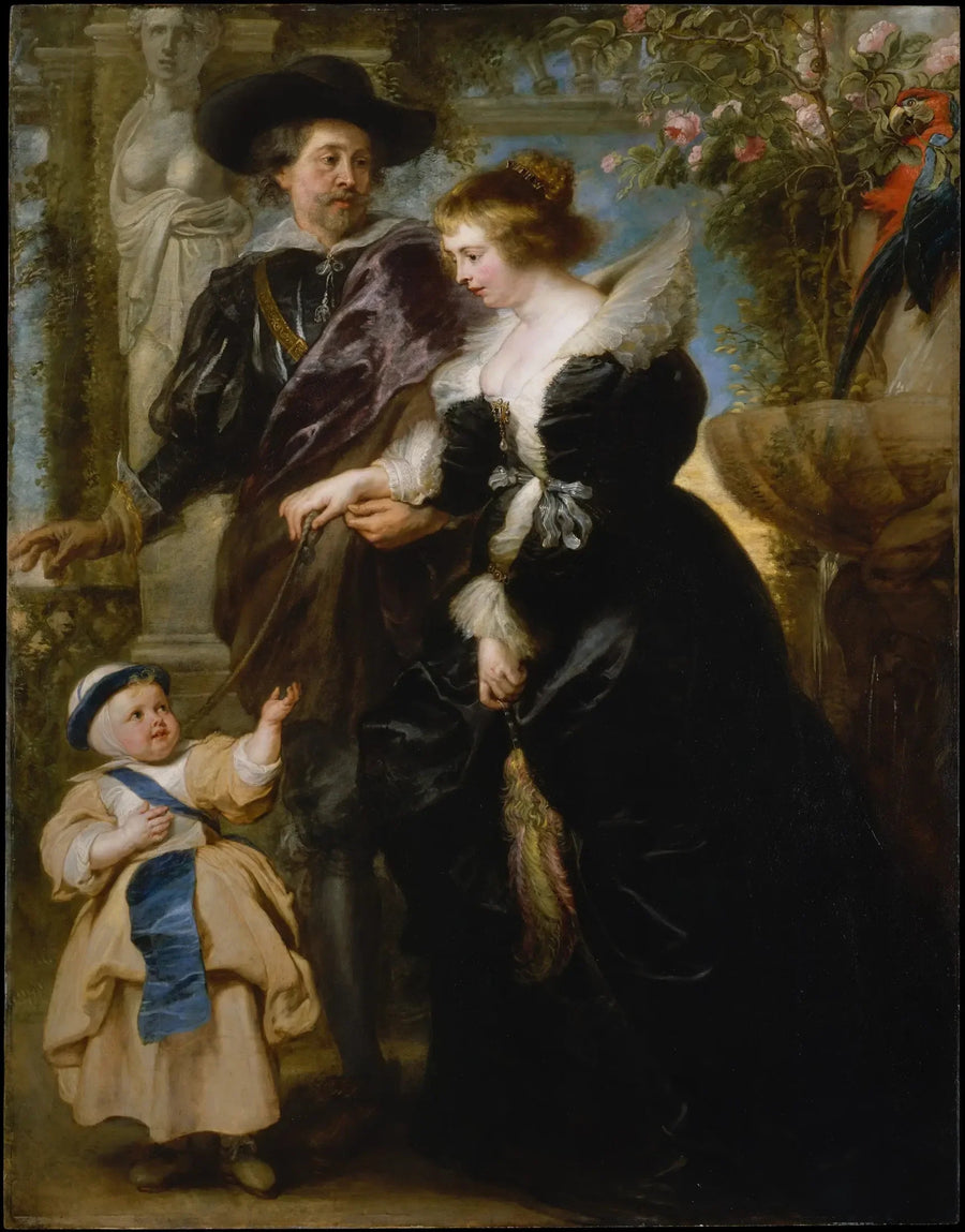 Rubens, seine Frau Hélène Fourment (1614-1673) und eines ihrer Kinder - Peter Paul Rubens