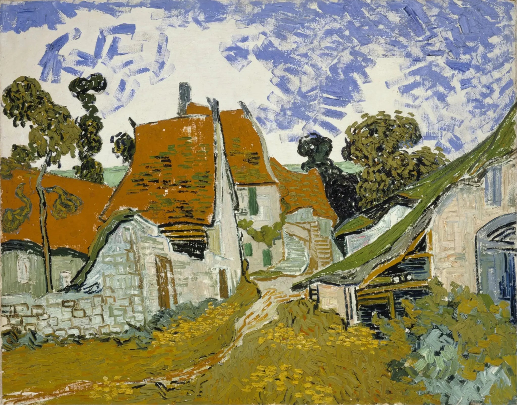 Rue à Auvers-sur-Oise - Vincent van Gogh image 1 reproduction réalisée par Alpha Reproduction